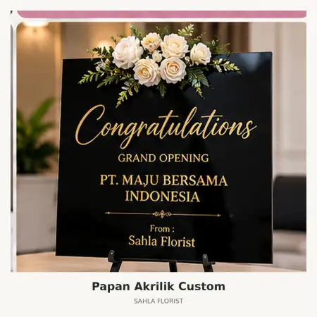 Papan Bunga Akrilik Soppeng